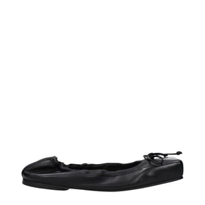 Jacquemus Zwarte Leren Ballerina's