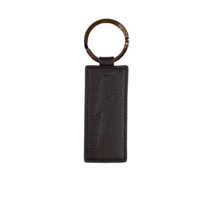 Neil Barrett Zwart Leren Heren Sleutelhanger