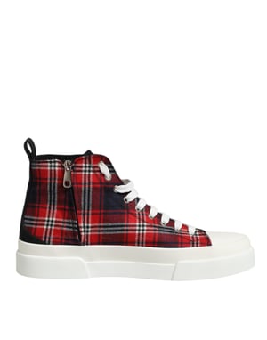Dolce & Gabbana Multikleur Katoenen Hoge Sneakers voor Mannen