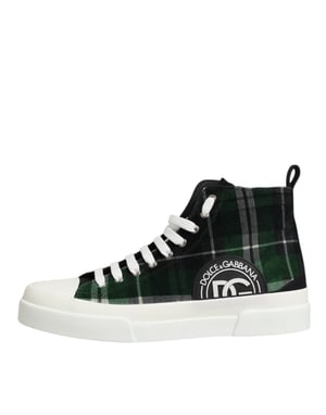 Dolce & Gabbana Multikleur Katoenen Hoge Sneakers voor Mannen