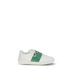 Valentino Garavani Witte Kalfslederen Bos Taurus Lage Sneakers