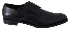 Dolce & Gabbana Zwarte Leren SARTORIA Handgemaakte Schoenen