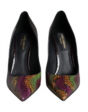 Dolce & Gabbana Multicolor Exotische Leren Hakken Pumps Schoenen