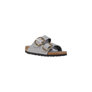 Birkenstock Grijze Leren Slippers