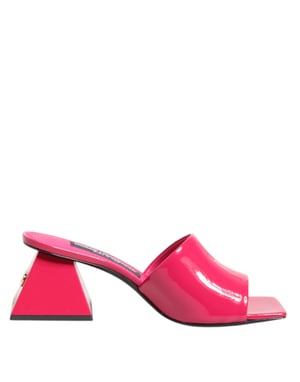 Dolce & Gabbana Roze Open Teen Blockhak Muilen Sandalen Schoenen