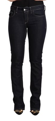GF Ferre Zwarte Katoenen Stretch Lage Taille Skinny Jeans