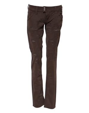 CYCLE Bruine Katoenen Lage Taille Skinny Casual Jeans