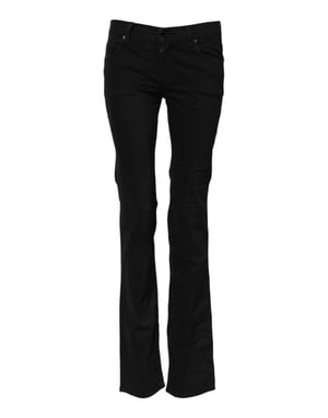 Ermanno Scervino Zwarte Katoen Stretch Flared Bootcut Denim Jeans