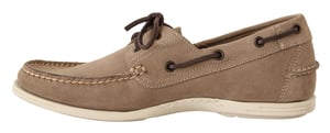 Pollini Beige Suède Lage Mocassin Loafers Casual Heren Schoenen