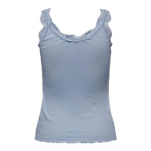 Enkel Lichtblauwe Katoenen Tanktops