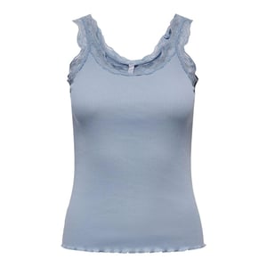 Enkel Lichtblauwe Katoenen Tanktops