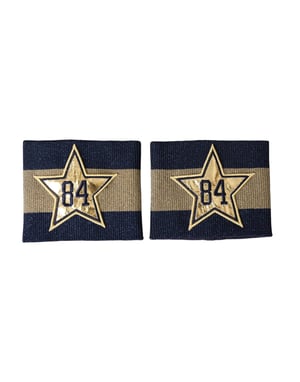 Dolce & Gabbana Zwart Goud Logo Ster 84 Viscose Polsband