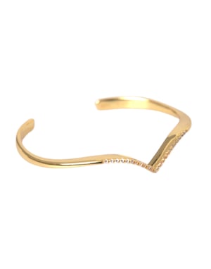 Nialaya Boog Vleugel Manchet Skyfall Goud CZ 925 Armband