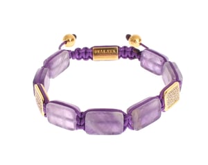 Nialaya CZ Amethist 18K Goud 925 Armband