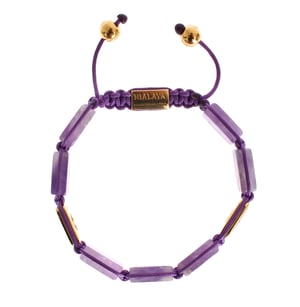 Nialaya CZ Amethist 18K Goud 925 Armband