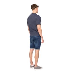 Duck and Cover Heren Mataso Gebreid T-Shirt (Slate Blue)