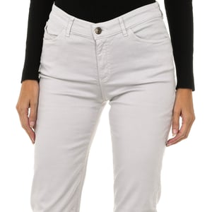 Regular fit stretchstof lange broek 6Y5J18-5N0RZ vrouw
