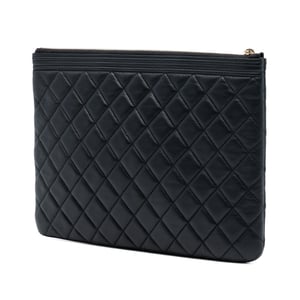 Tweedekans Medium Gequilt Caviar Boy O Case Clutch