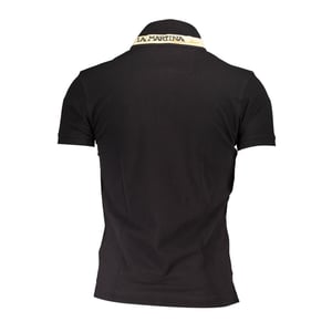 La Martina Zwarte Katoenen Heren Polo Shirt
