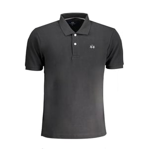 La Martina Zwarte Katoenen Polo Shirt voor Mannen
