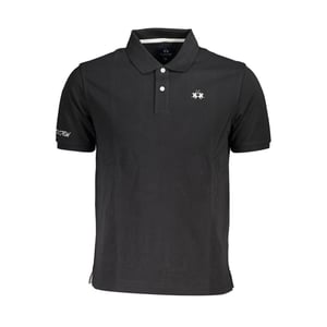 La Martina Zwarte Katoenen Poloshirt voor Mannen