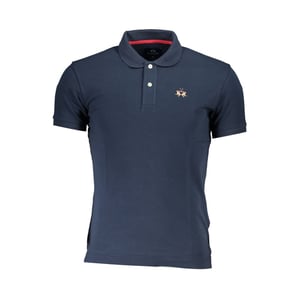 La Martina Blauw Katoenen Heren Polo Shirt