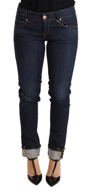 Skinny Jeans met Opgerolde Zoom