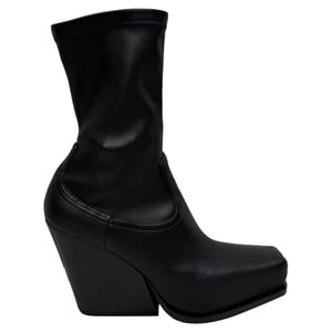Stella McCartney Cowboy 80 Enkellaarsjes in Zwart Nepleer
