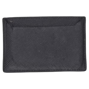 Prada Lux Kaart Houder in Zwart Saffiano Leder