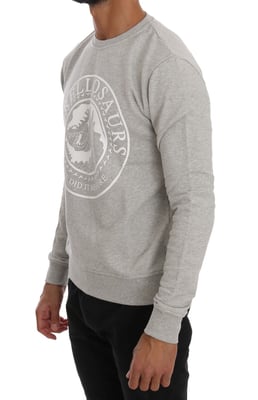 Frankie Morello Grijze Katoenen Crewneck Pullover Trui