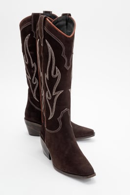 Pietro Leren Western Kniehoge Laars