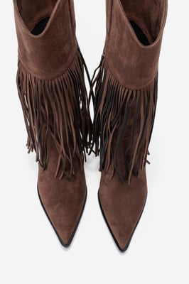 Gueras Fringe Spitse Neus Laars (Dames)