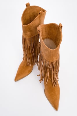 Gueras Fringe Spitse Neus Laars (Dames)