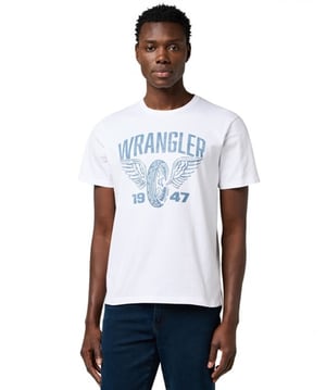 Wrangler - AMERICANA TEE WORN WHITE