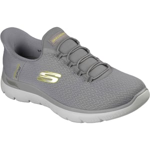 Skechers Arch Fit Summits Kynor Polyester Heren Sneakers Grijs/Limoen