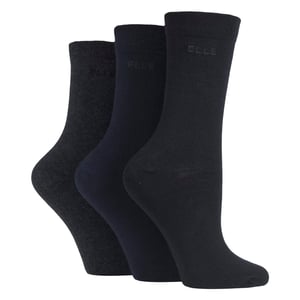 3-Pack Dames Effen Katoenen Sokken - Zacht Ademend Dagelijks Comfortabel Fit