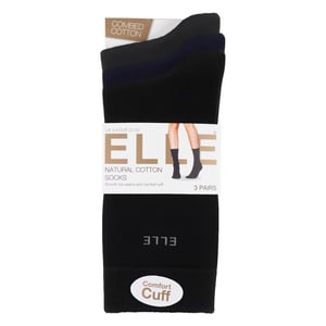 3-Pack Dames Effen Katoenen Sokken - Zacht Ademend Dagelijks Comfortabel Fit