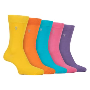 5-Pack Heren Sokken van Bamboe met Patroon - Zacht Ademend Stijlvol Dagelijks Comfort