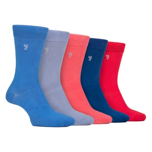 5-Pack Heren Bamboe Patroon Sokken - Zacht Ademend Stijlvol Dagelijks Comfort