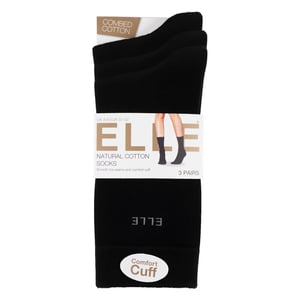 3-Pack Dames Effen Katoenen Sokken - Zacht Ademend Dagelijks Comfortabel Fit