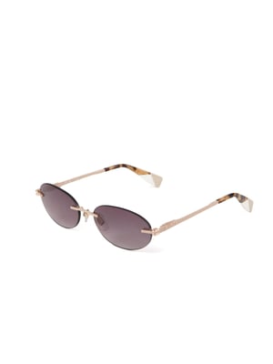 Furla Zonnebril Glanzend Vol Beige
