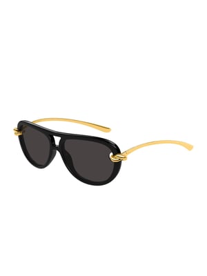 Bottega Veneta Zonnebril Zwart/Grijs