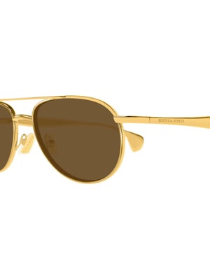 Bottega Veneta Zonnebril Goud/Bruin