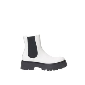 Alexander McQueen Zwarte En Witte Leren Chelsea Boots