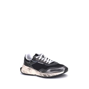 Dsquared² Zwarte Kalfsleren Bos Taurus Athletische Sneakers