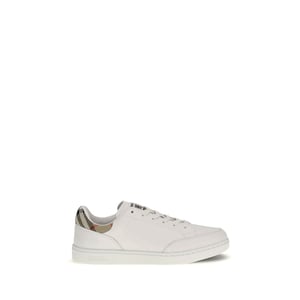 Burberry Witte Kalfskin Bos Taurus Lage Sneakers