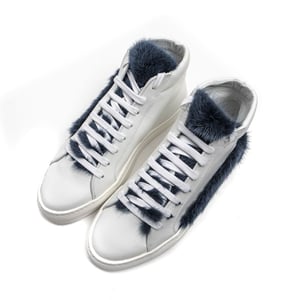 Mr&Mrs Italy Witte Leren Dames Sneakers