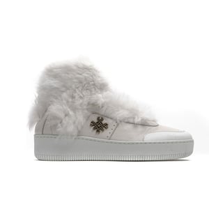 Mr&Mrs Italy Witte Katoenen Dames Sneaker