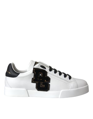 Dolce & Gabbana Witte Leren DG Logo Casual Lage Sneakers Schoenen