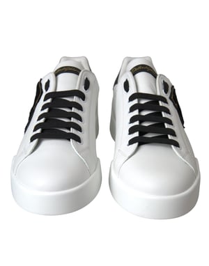 Dolce & Gabbana Witte Leren DG Logo Casual Lage Sneakers Schoenen